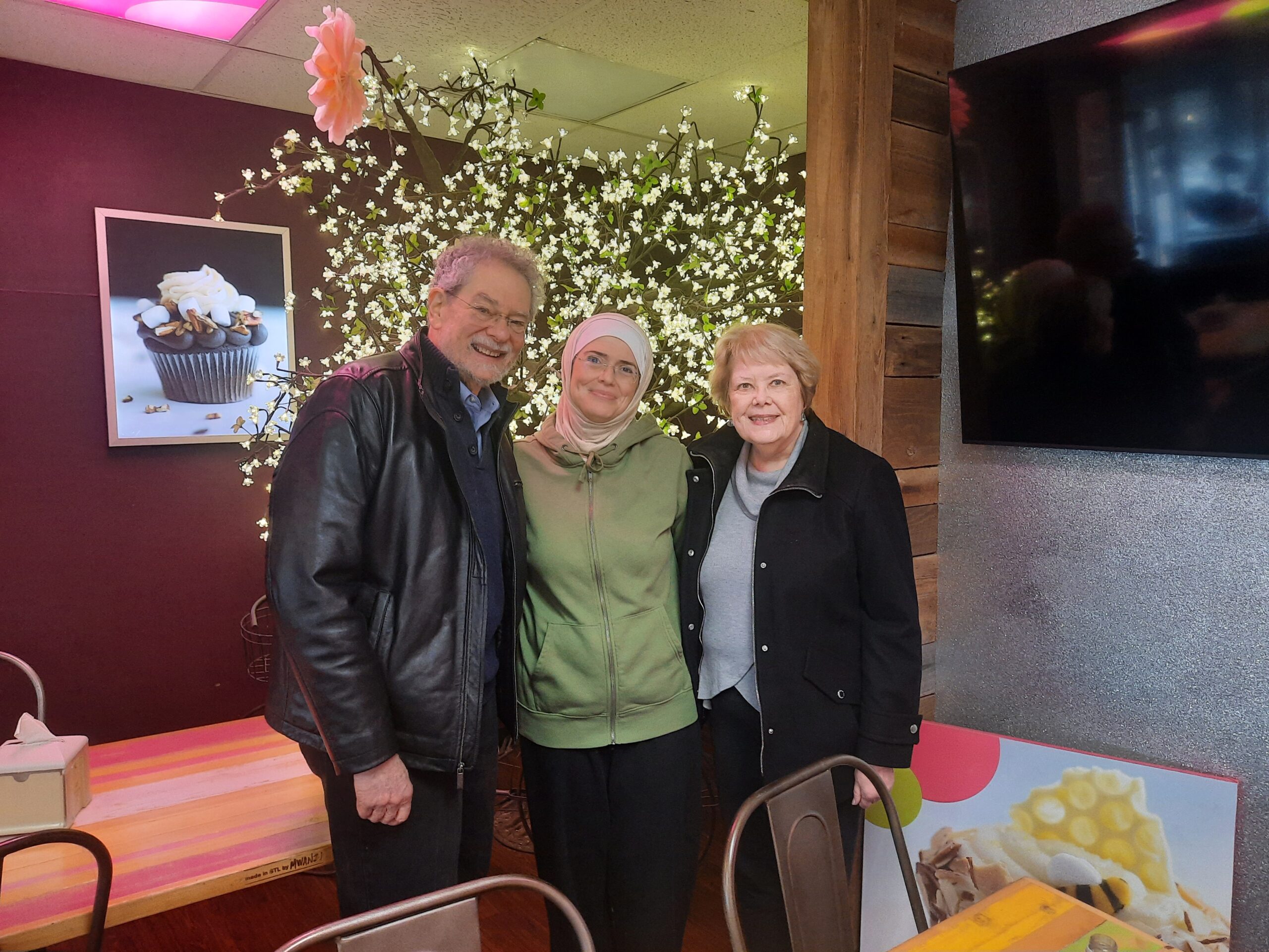 With Prof.Jerome and Dr.Cheryl at Jilly's Cupcake Bar & Café-Delmar. Blvd